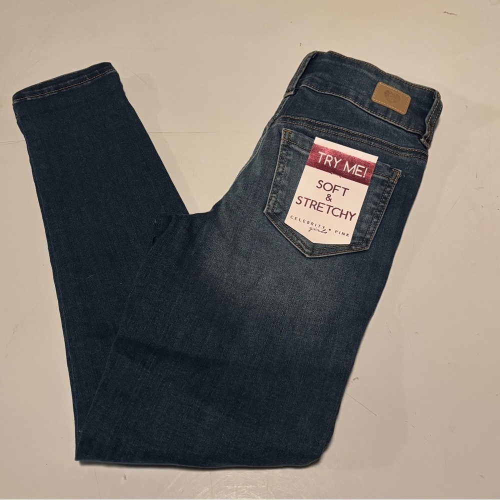 Celebrity Pink Girls Mid-Rise Blue Denim Jeans - Picture 2 of 3